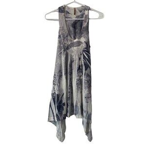 Suki Jones‎ Colorful Racerback Party Tunic Top Size Large Floral Boho Beach